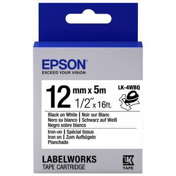 Tape Lk 4wbq Iron On Blk Wh Epson Labelworks Supplies S6 C53s654024 8715946611396