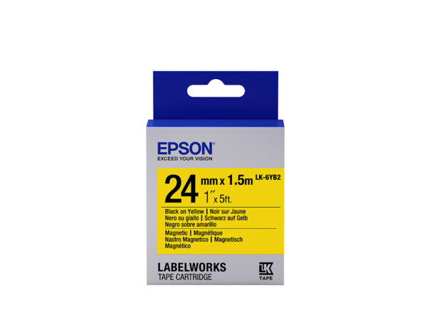 Tape Lk 6yb2 Magnetic Blk Ye Epson Labelworks Supplies S6 C53s656011 8715946619606