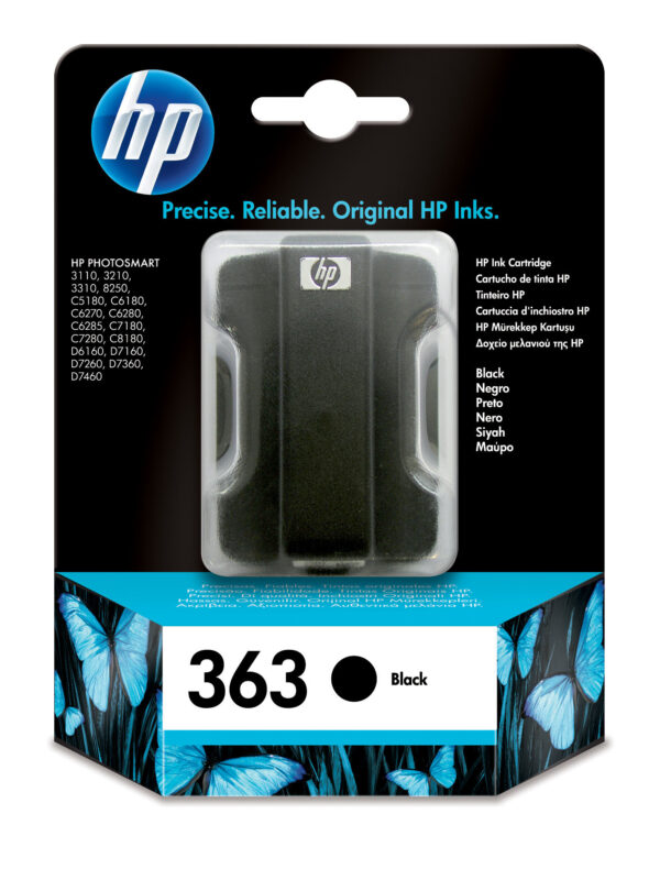 Ink Cartridge No 363 Black Hp Inkjet Supply Mvs 1n C8721ee Uus 889894729057