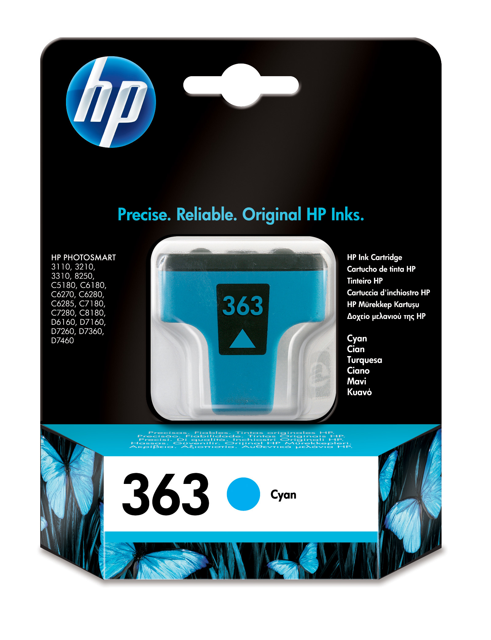 Ink Cartridge No 363 Cyan Hp Inkjet Supply Mvs 1n C8771ee Uus 889894729064