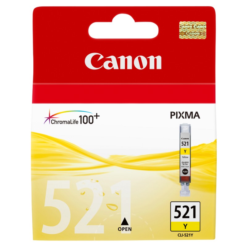 Cli 521y Cartuccia Giallo Canon Supplies Ink Hv 2936b008 8714574523422