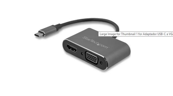 Adattatore Usb C a Vga Hdmi Startech Cdp2hdvga 65030880695