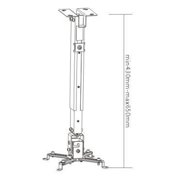 Staffa a Soffitto Videop 43 65 Cm Nilox Ceca Spv 1001 8032958189942