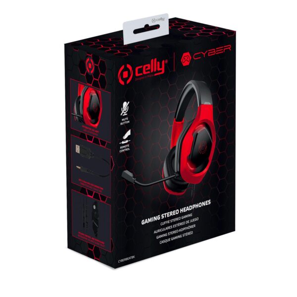 Gaming Headphones Rgb 3 5mm Bk Celly Cyberbeatbk 8021735188681