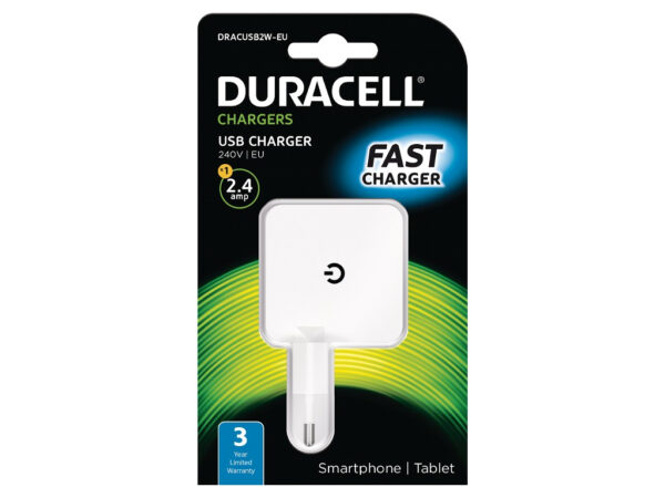 Duracell 2 4a Usb Phone Tablet Psa Parts Dracusb2w Eu 5055190170588