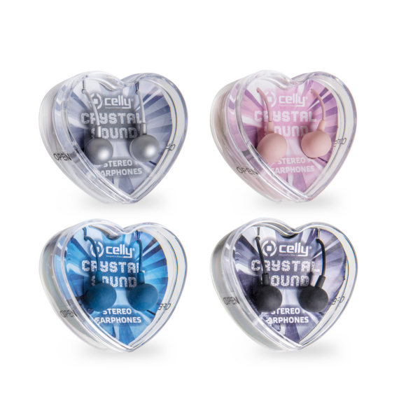 Wired Earphone Heart Shape Celly Earheart 8021735753285