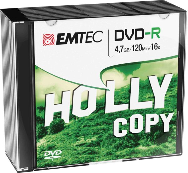 Dvd R Emtec 4 7gb 16x Slim Case Kit 10pz Ecovr471016sl 3126170114655