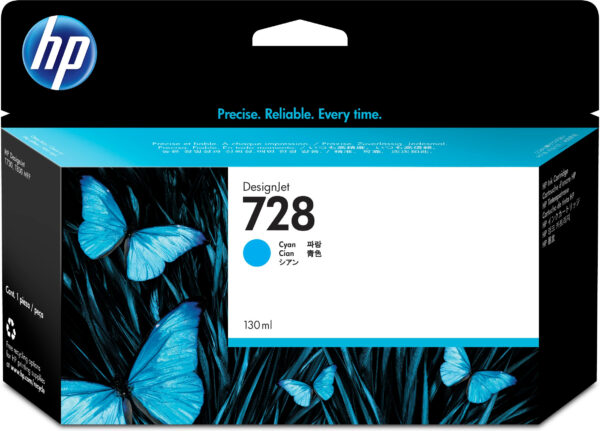 Ink Cartridge No 728 Cyan Hp Gsb Supp Lg Fmt Des Supp Uk F9j67a 888793397862