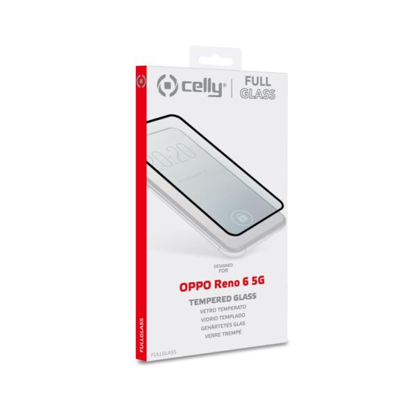 Full Glass Oppo Reno 6 5g Black Celly Fullglass979bk 8021735193043