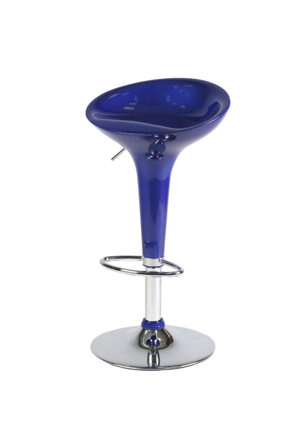 Sgabello Bar in Abs e Acciaio H55 78cm Blu