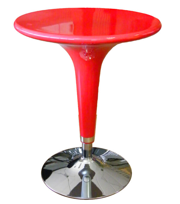 Tavolo Bar 60cm in Abs e Acciaio H72 92cm Rosso