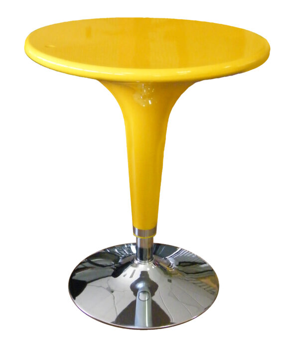 Tavolo Bar 60cm in Abs e Acciaio H72 92cm Giallo