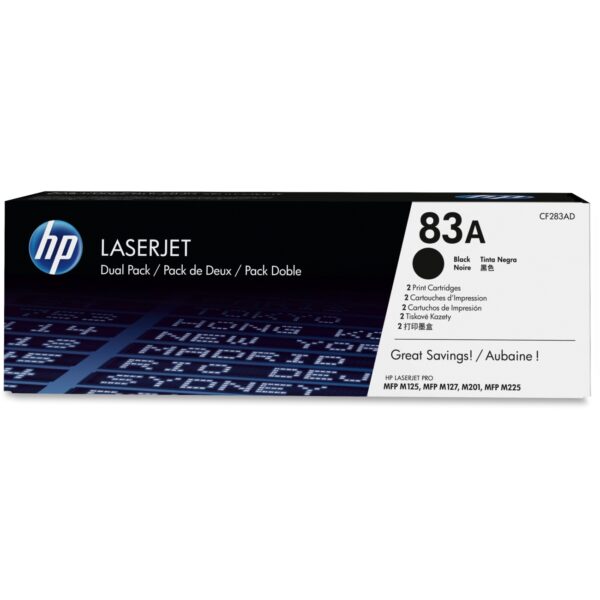 Confezione di 2 Toner Hp 83a Nero Cf283ad 888793635179