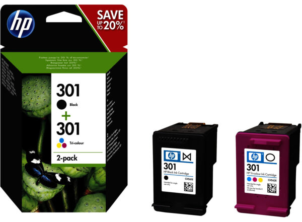 Hp 301 Ink Cartridge Combo 2 Pack Nero Colore N9j72ae 889894508898