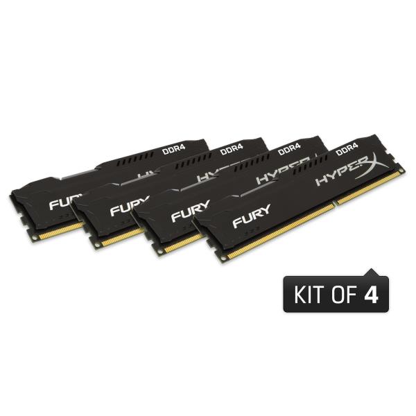 16gb 2133mhz Ddr4 Fury Black Kit Kingston Hx426c15fbk4 16 740617240696