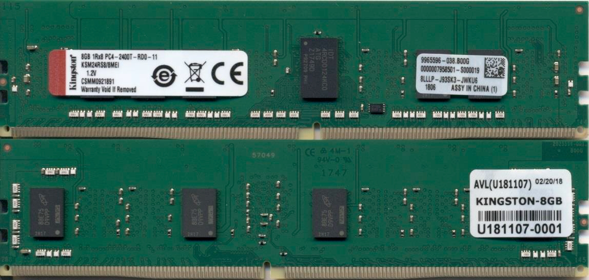 8gb Ddr4 2400mhz Ecc Reg Cl17 Kingston Technology Value Ram Ksm24rs8 8mei 740617278231