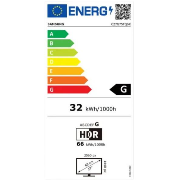 C27g75 26 9 Curvo 16 9 Samsung Lc27g75tqsrxen 8806092001992