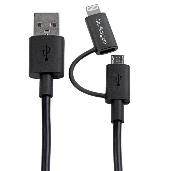 Cavo 2 in 1 Usb a Lightning Startech Cables Ltub1mbk 65030860468