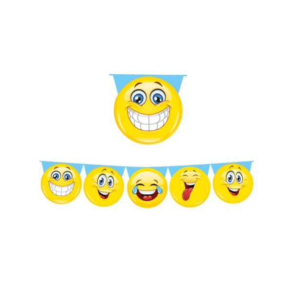 Festone Sagomato Emoticons Lungh 6mt Big Party 60684 8020834606843