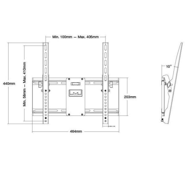 Staffa Inclinabile 400x400 Nilox Mb6108 7350022736108