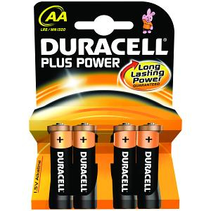 Duracell Plus Power Aa 4 Pack Psa Parts Mn1500b4 5000394017641