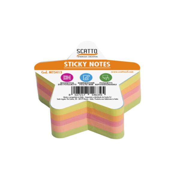 Sticky Notes Stellae 250fg 7x7cm Scatto Mt5413 8027217546345