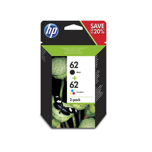 Ink Cartridge No 62 B C M Y Hp Inkjet Supply Mvs 1n N9j71ae 301 889894419385