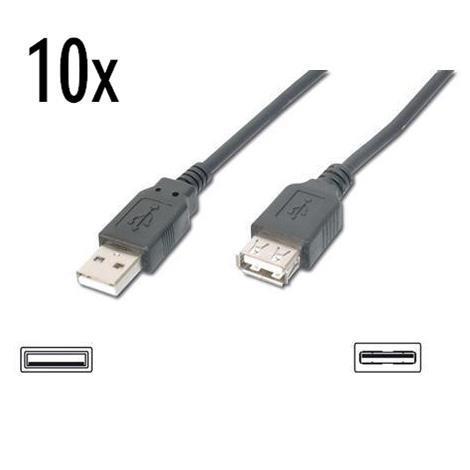 10x Prolunga Usb 2 0 1 8mt Nera Nilox Nx090301136 8068020501893