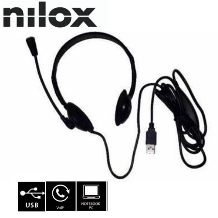 Cuffie C N Mic Connettore Usb Nilox Nx120600101 8068057238069