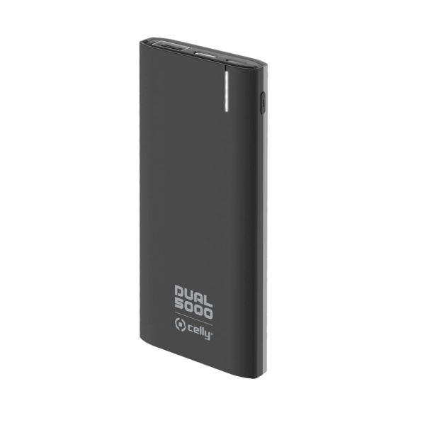 Powerbank Dual 5000mah Bk Celly Pbdual5000bk 8021735755333