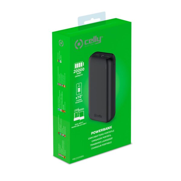 Powerbank Energy 20000mah Bk Celly Pbe20000bk 8021735759959