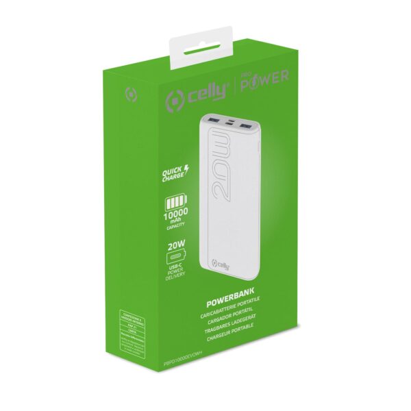 Power Bank Pd20w 10000 Evo White Celly Pbpd10000evowh 8021735198031