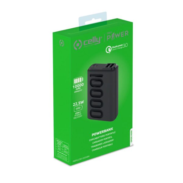 Powerbank Pd 22 5w 10000mah Bk Celly Pbpd22w10000bk 8021735189220