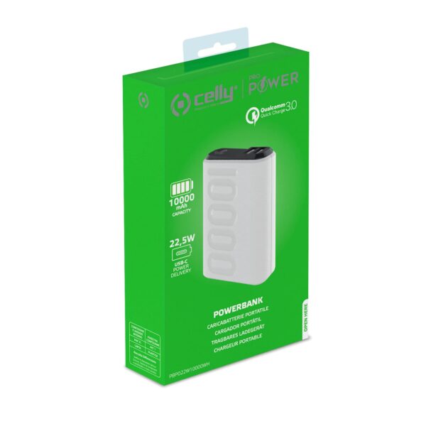 Powerbank Pd 22 5w 10000mah Wh Celly Pbpd22w10000wh 8021735189237