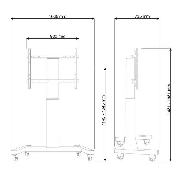 Carrello Motorizzato M2250 Nero Newstar Plasma M2250black 8717371446130