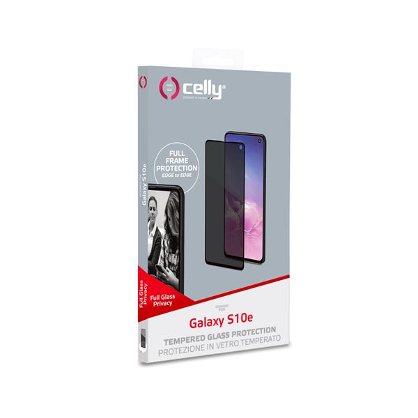 Privacy Full Glass Galaxy S10e Blk Celly Privacyf892bk 8021735750437