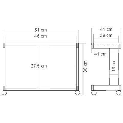 Carrellino Portastampante Nilox Ro17 01 1085 7611990920747