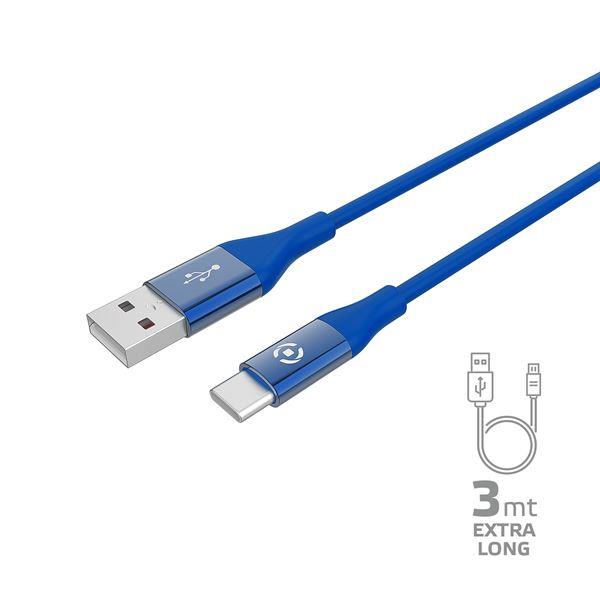 Usb Usb C Color 3m Bl Celly Usbtypeccol3mbl 8021735747512