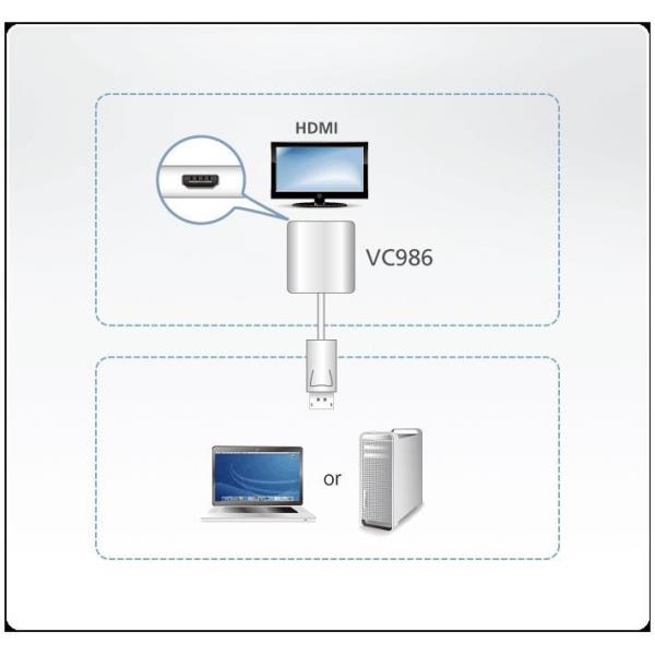 Converter 4k Ac Dispport Hdmi Aten Vc986 At 4719264643736