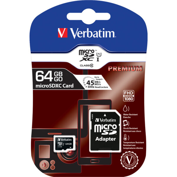 Micro Sd Card 64gb Hc Classe 10 Fino a 45mb S 44084 23942440840