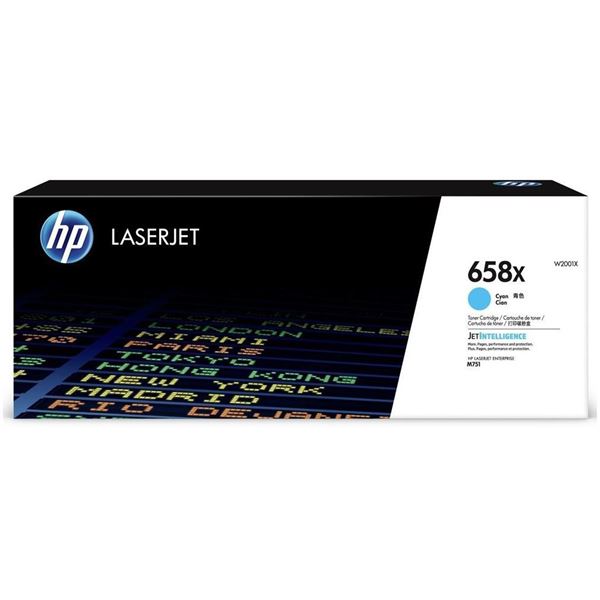 Hp 658x toner ciano per stampanti laserjet, alta capacità 0192545650731