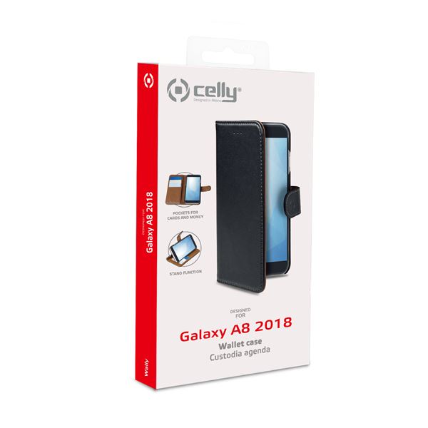 Wally Case Galaxy A8 2018 Black Celly Wally705 8021735737360