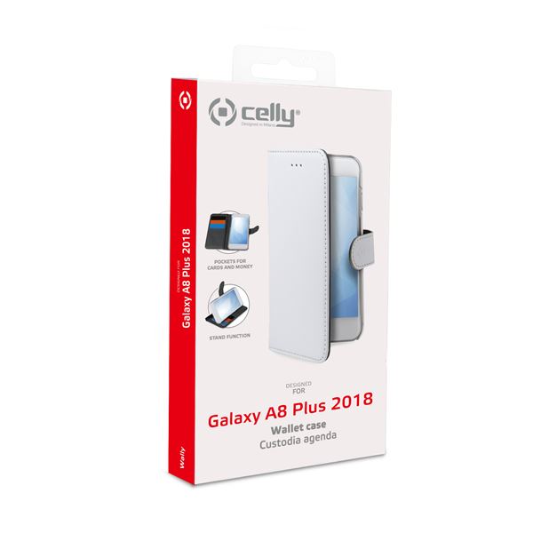 Wally Case Galaxy A8 2018 White Celly Wally707wh 8021735737995