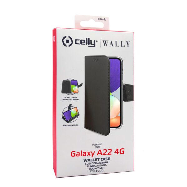 Wally Case Galaxy A22 4g Black Celly Wally969 8021735193609