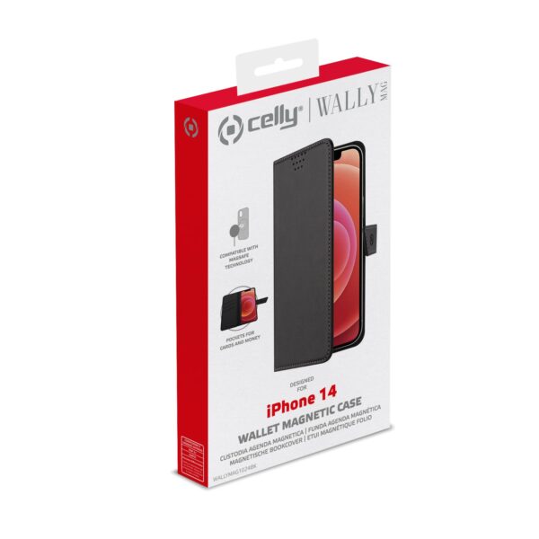 Wallymag Iphone 14 Black Celly Wallymag1024bk 8021735198635