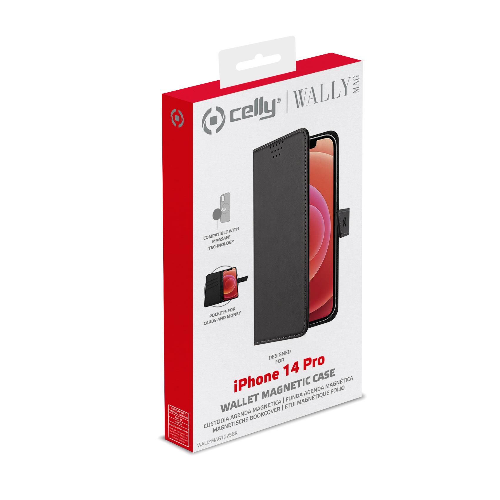 Wallymag Iphone 14 Pro Black Celly Wallymag1025bk 8021735198642