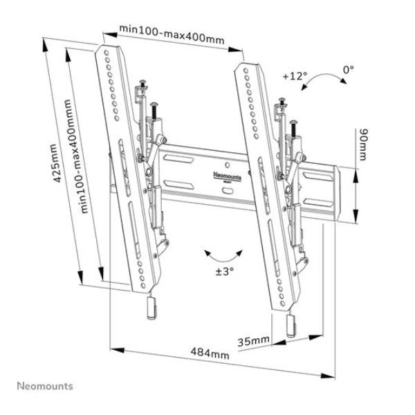 Supporto da Parete 400x400 60kg Neomounts By Newstar Wl35s 850bl14 8717371448820