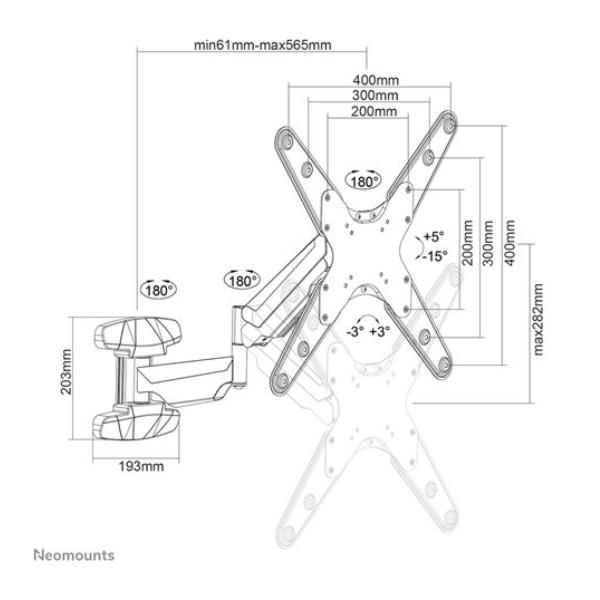 Supporto a Parete Wl70 550bl14 Neomounts By Newstar Wl70 550bl14 8717371449063