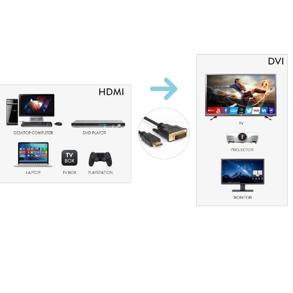 Cavo Monitor Hdmi M Dvi M 300cm Hamlet Xvchdm Dv30 8000130593344