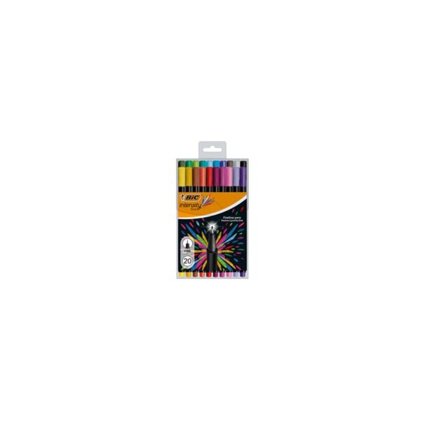 Astuccio 20 Fineliner Intensity 0 8mm Colori Assortiti Bic 853035 3086123509429